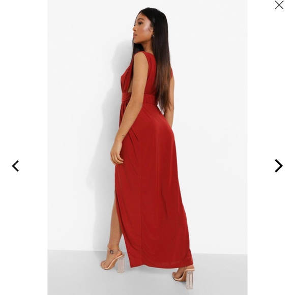 Petite plunge drape dress - Picture 2 of 4